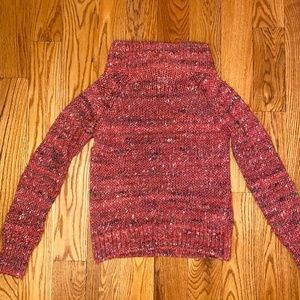 Slightly off shoulder/wide neck turtleneck sweater